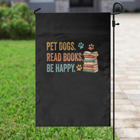 Retro Dog Book Lovers Garden Flag Bookish Dog Mom Gift