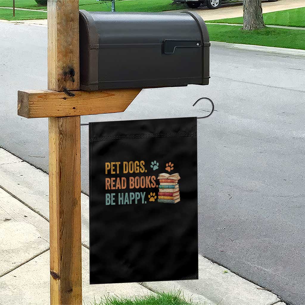 Retro Dog Book Lovers Garden Flag Bookish Dog Mom Gift
