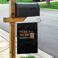 Retro Dog Book Lovers Garden Flag Bookish Dog Mom Gift