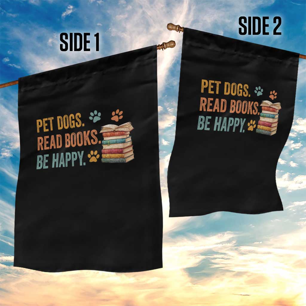 Retro Dog Book Lovers Garden Flag Bookish Dog Mom Gift