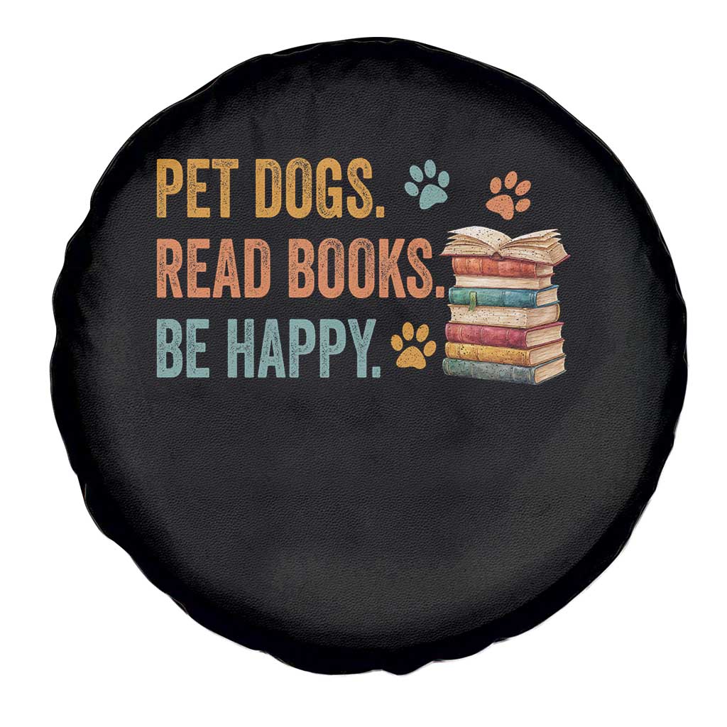 Retro Dog Book Lovers Spare Tire Cover Bookish Dog Mom Gift