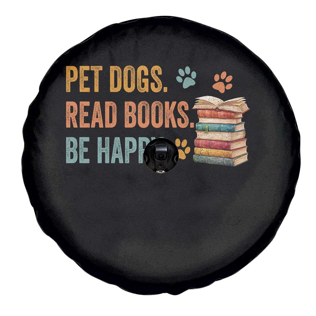 Retro Dog Book Lovers Spare Tire Cover Bookish Dog Mom Gift