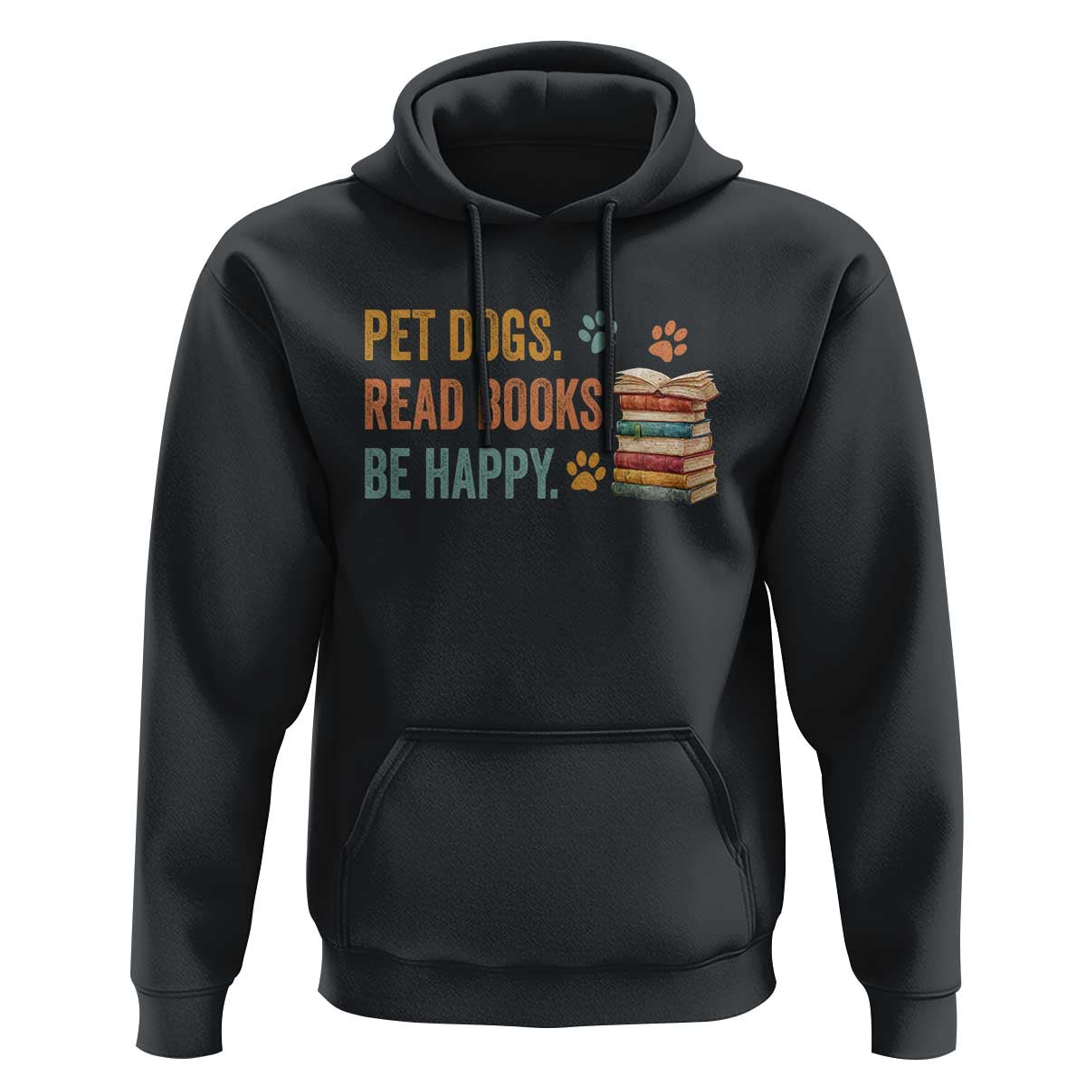 Retro Dog Book Lovers Hoodie Bookish Dog Mom Gift
