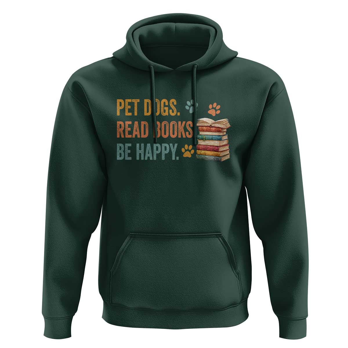 Retro Dog Book Lovers Hoodie Bookish Dog Mom Gift