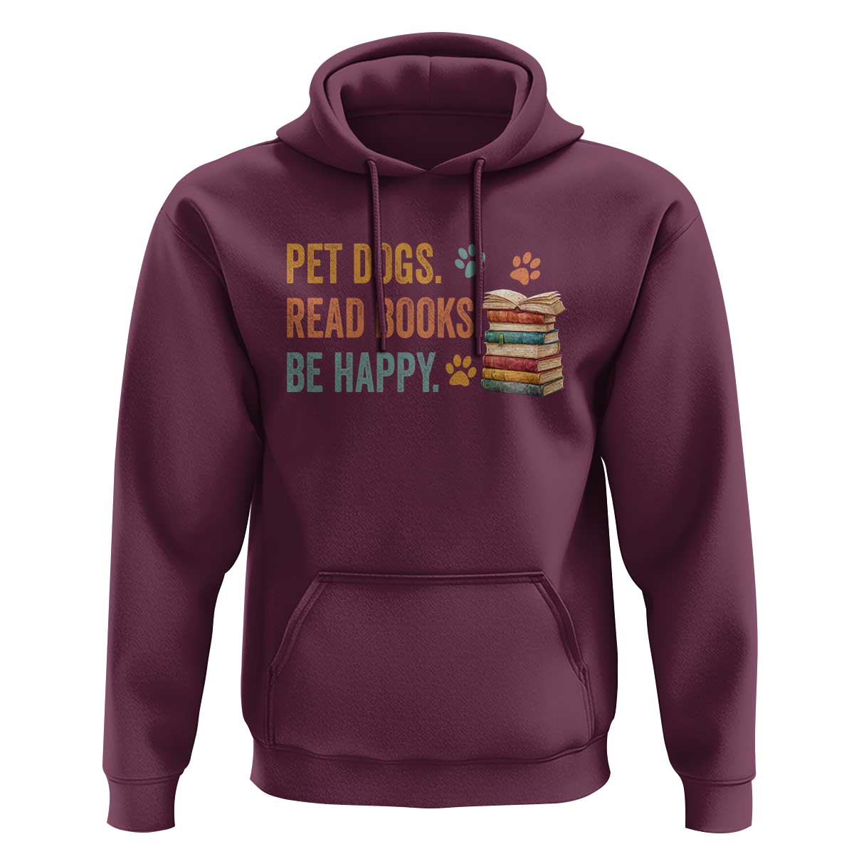 Retro Dog Book Lovers Hoodie Bookish Dog Mom Gift