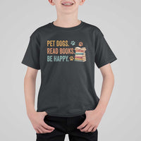 Retro Dog Book Lovers T Shirt For Kid Bookish Dog Mom Gift