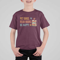 Retro Dog Book Lovers T Shirt For Kid Bookish Dog Mom Gift