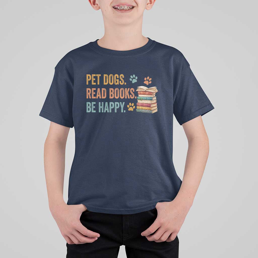 Retro Dog Book Lovers T Shirt For Kid Bookish Dog Mom Gift