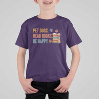Retro Dog Book Lovers T Shirt For Kid Bookish Dog Mom Gift