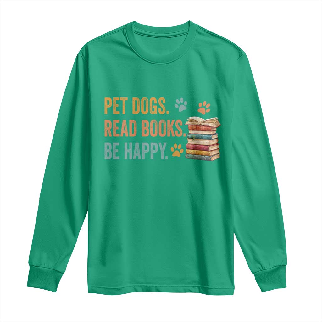 Retro Dog Book Lovers Long Sleeve Shirt Bookish Dog Mom Gift