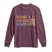 Retro Dog Book Lovers Long Sleeve Shirt Bookish Dog Mom Gift