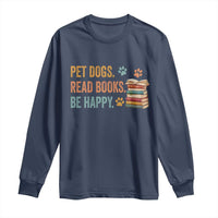 Retro Dog Book Lovers Long Sleeve Shirt Bookish Dog Mom Gift