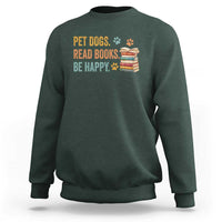 Retro Dog Book Lovers Sweatshirt Bookish Dog Mom Gift