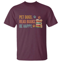 Retro Dog Book Lovers T Shirt Bookish Dog Mom Gift