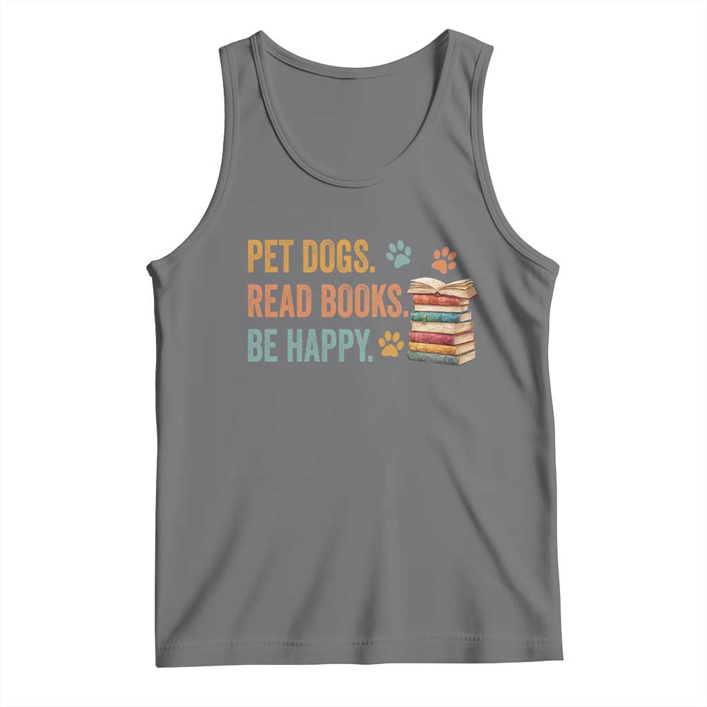 Retro Dog Book Lovers Tank Top Bookish Dog Mom Gift