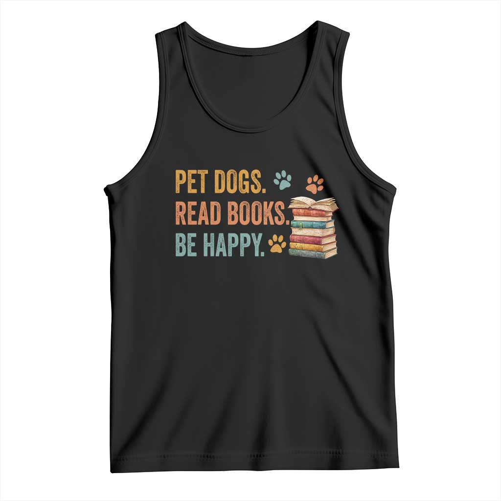 Retro Dog Book Lovers Tank Top Bookish Dog Mom Gift