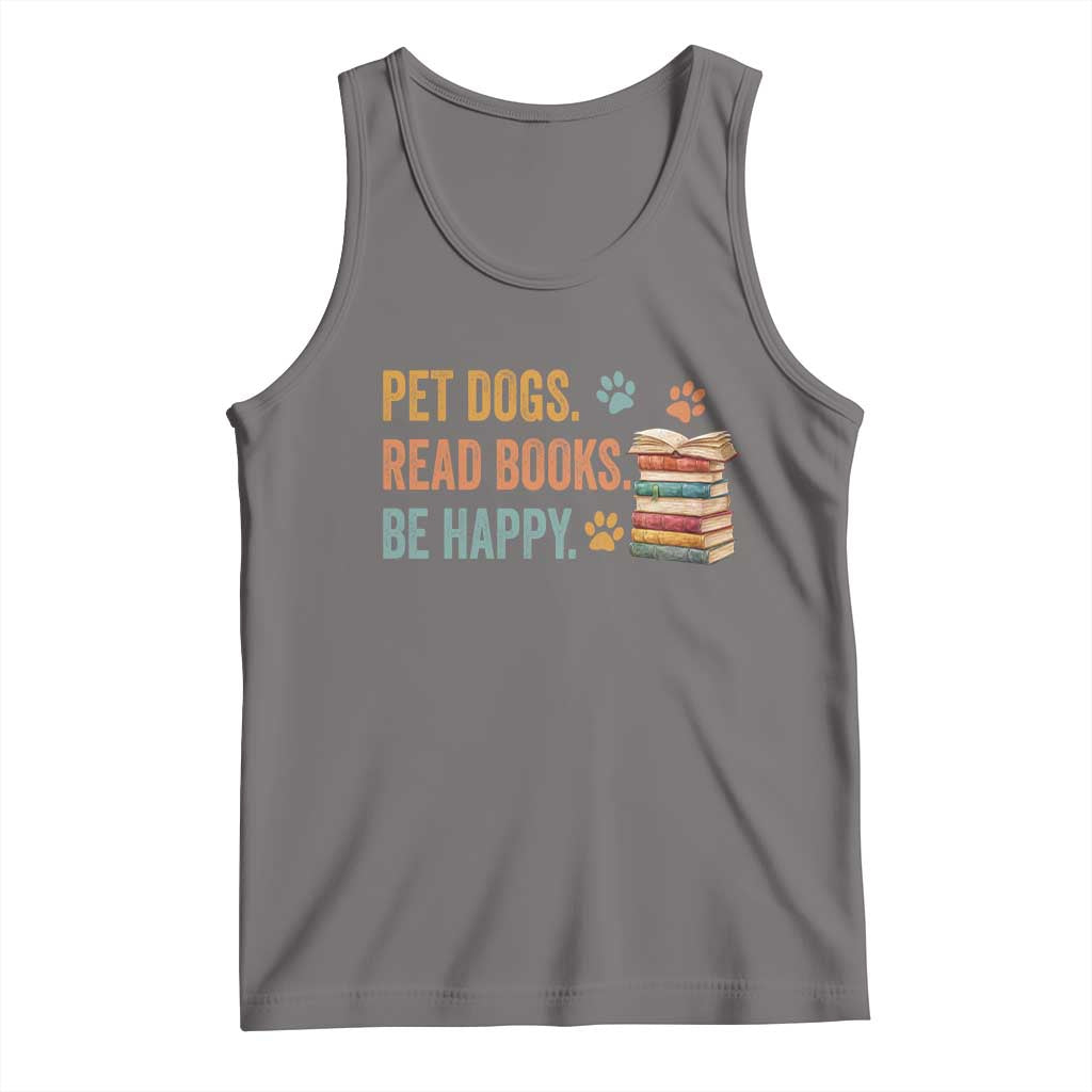 Retro Dog Book Lovers Tank Top Bookish Dog Mom Gift