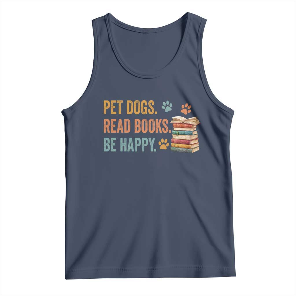 Retro Dog Book Lovers Tank Top Bookish Dog Mom Gift