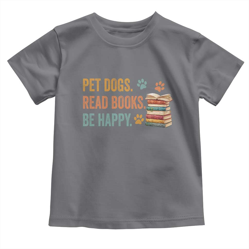 Retro Dog Book Lovers Toddler T Shirt Bookish Dog Mom Gift