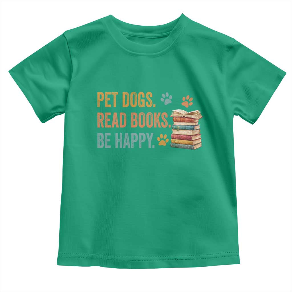 Retro Dog Book Lovers Toddler T Shirt Bookish Dog Mom Gift