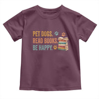 Retro Dog Book Lovers Toddler T Shirt Bookish Dog Mom Gift