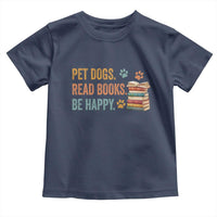 Retro Dog Book Lovers Toddler T Shirt Bookish Dog Mom Gift