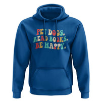 Dog Book Lover Hoodie Retro Groovy Flower Bookish Dog Mom Gift