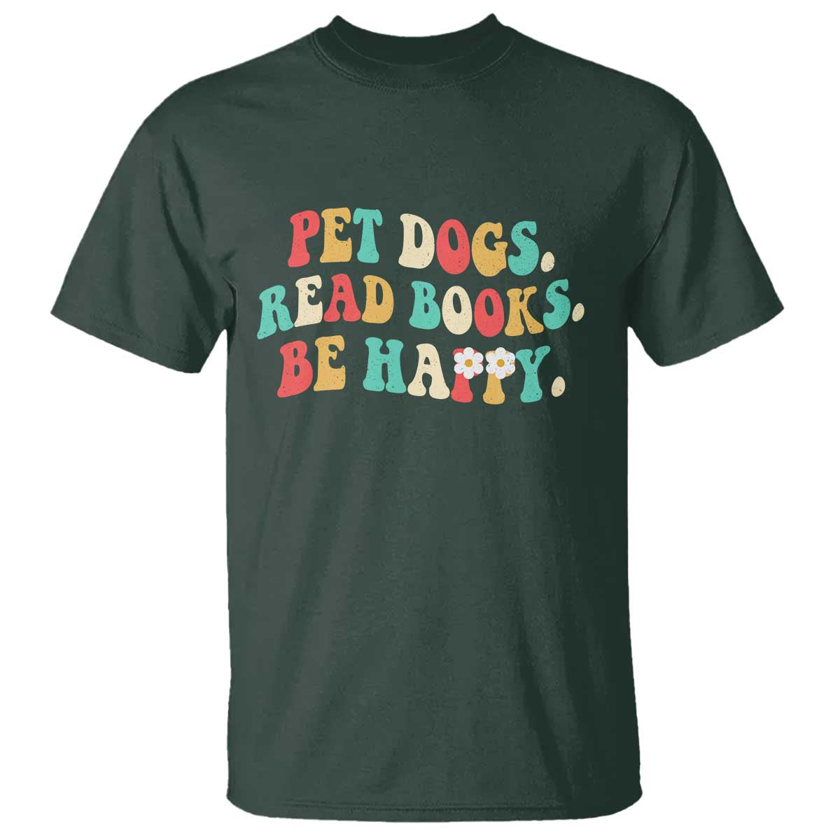 Dog Book Lover T Shirt Retro Groovy Flower Bookish Dog Mom Gift