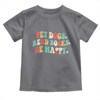 Dog Book Lover Toddler T Shirt Retro Groovy Flower Bookish Dog Mom Gift