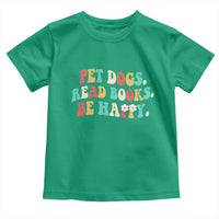 Dog Book Lover Toddler T Shirt Retro Groovy Flower Bookish Dog Mom Gift