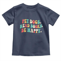 Dog Book Lover Toddler T Shirt Retro Groovy Flower Bookish Dog Mom Gift