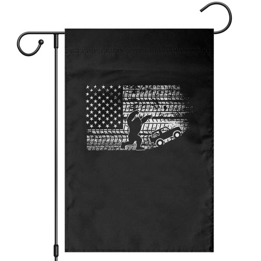 Bigfoot Offroad Car Garden Flag Retro Sasquatch 4x4 UTV ATV Funny American Flag