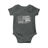 Bigfoot Offroad Car Baby Onesie Retro Sasquatch 4x4 UTV ATV Funny American Flag