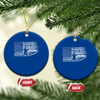 Bigfoot Offroad Car Ceramic Ornament Retro Sasquatch 4x4 UTV ATV Funny American Flag