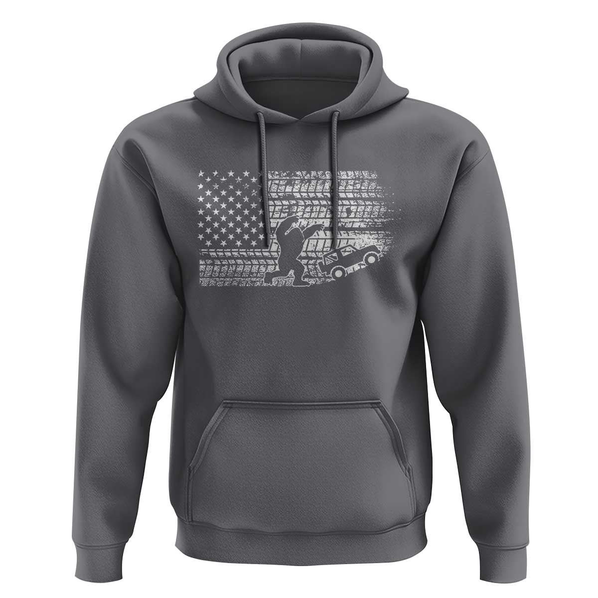 Bigfoot Offroad Car Hoodie Retro Sasquatch 4x4 UTV ATV Funny American Flag
