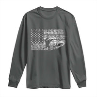 Bigfoot Offroad Car Long Sleeve Shirt Retro Sasquatch 4x4 UTV ATV Funny American Flag