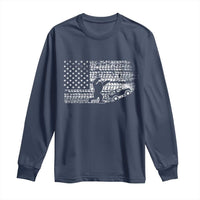 Bigfoot Offroad Car Long Sleeve Shirt Retro Sasquatch 4x4 UTV ATV Funny American Flag