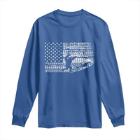 Bigfoot Offroad Car Long Sleeve Shirt Retro Sasquatch 4x4 UTV ATV Funny American Flag