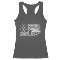 Bigfoot Offroad Car Racerback Tank Top Retro Sasquatch 4x4 UTV ATV Funny American Flag