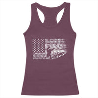 Bigfoot Offroad Car Racerback Tank Top Retro Sasquatch 4x4 UTV ATV Funny American Flag