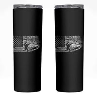 Bigfoot Offroad Car Skinny Tumbler Retro Sasquatch 4x4 UTV ATV Funny American Flag