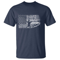 Bigfoot Offroad Car T Shirt Retro Sasquatch 4x4 UTV ATV Funny American Flag
