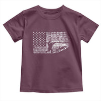 Bigfoot Offroad Car Toddler T Shirt Retro Sasquatch 4x4 UTV ATV Funny American Flag