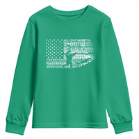 Bigfoot Offroad Car Youth Sweatshirt Retro Sasquatch 4x4 UTV ATV Funny American Flag