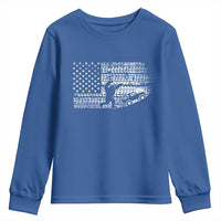 Bigfoot Offroad Car Youth Sweatshirt Retro Sasquatch 4x4 UTV ATV Funny American Flag