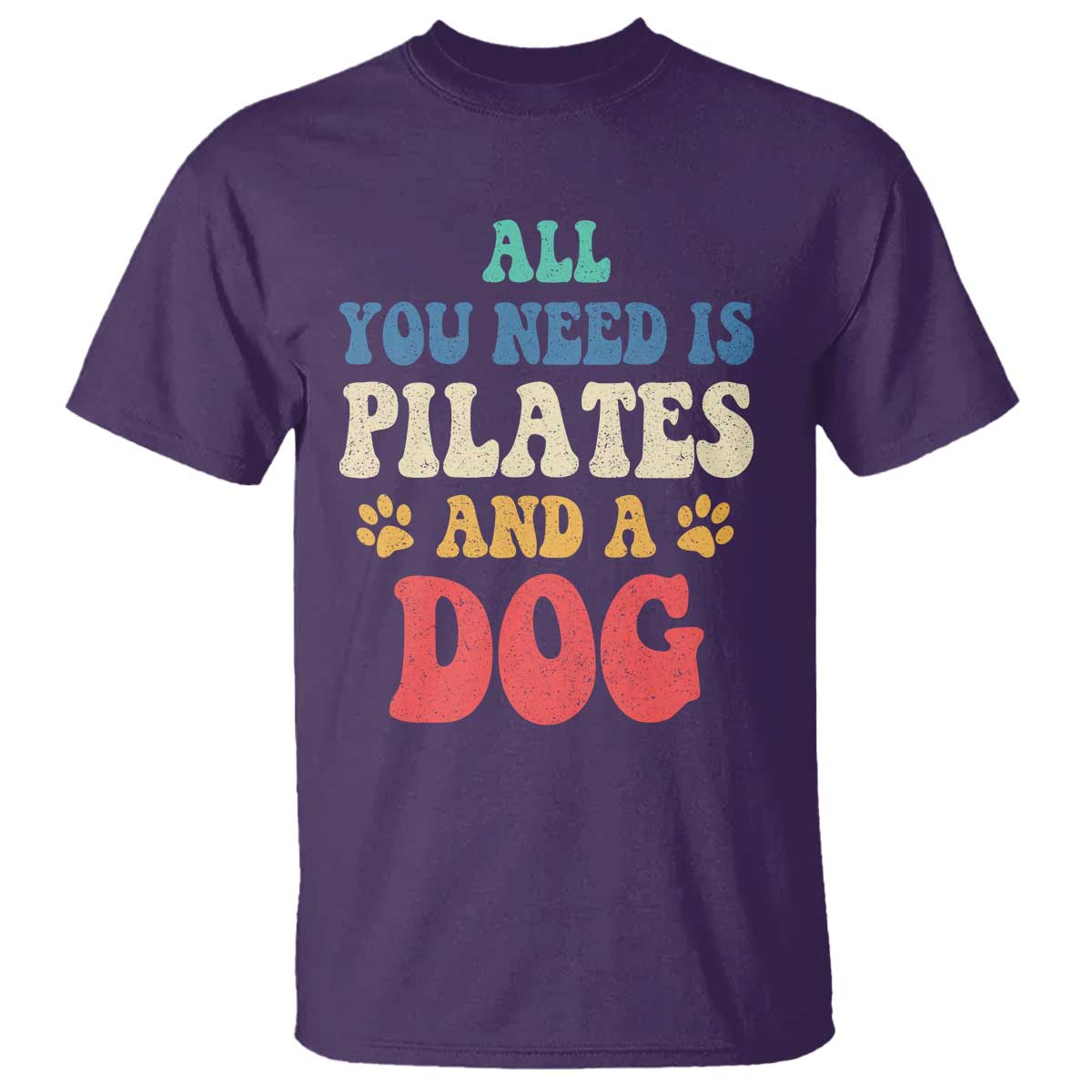 Funny Pilates Dog Lover T Shirt Retro All You Need Is Pilates And A Dog