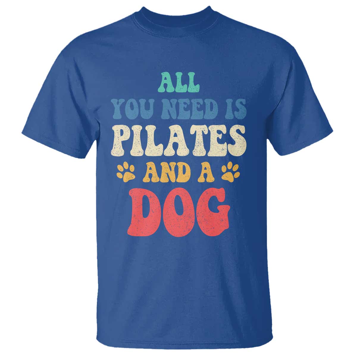 Funny Pilates Dog Lover T Shirt Retro All You Need Is Pilates And A Dog