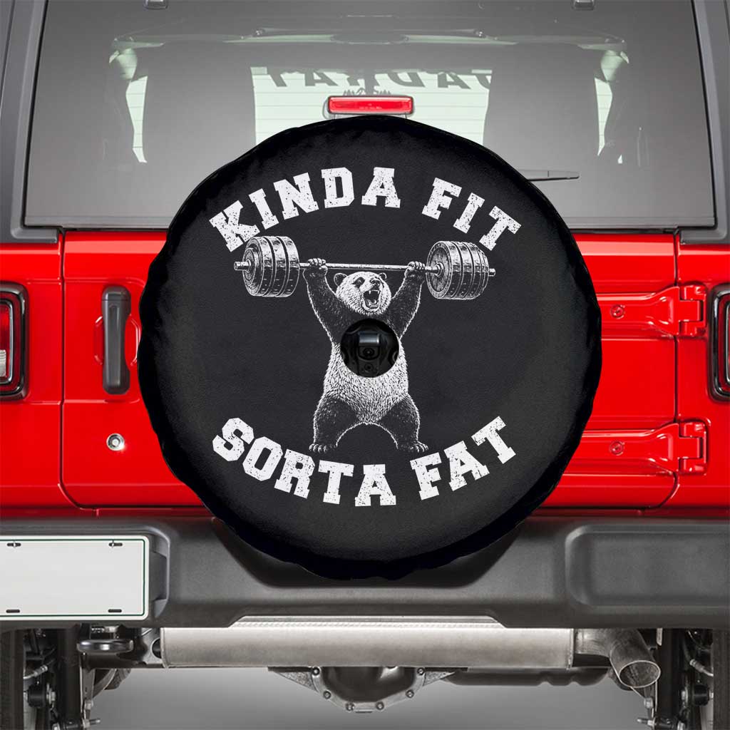 Funny Gym Spare Tire Cover Kinda Fit Sorta Fat Panda Weightlifting Workout