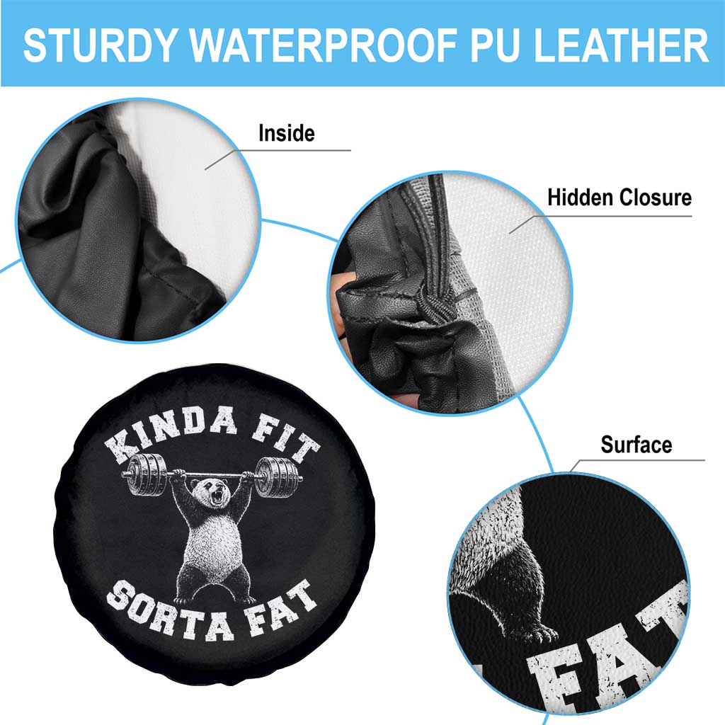 Funny Gym Spare Tire Cover Kinda Fit Sorta Fat Panda Weightlifting Workout