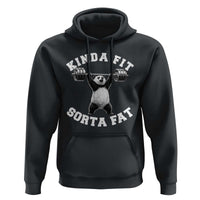 Funny Gym Hoodie Kinda Fit Sorta Fat Panda Weightlifting Workout